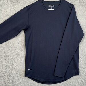 BYLT Premium Basics Lux Men Medium Shirt Athletic Black Performance Stretch Crew